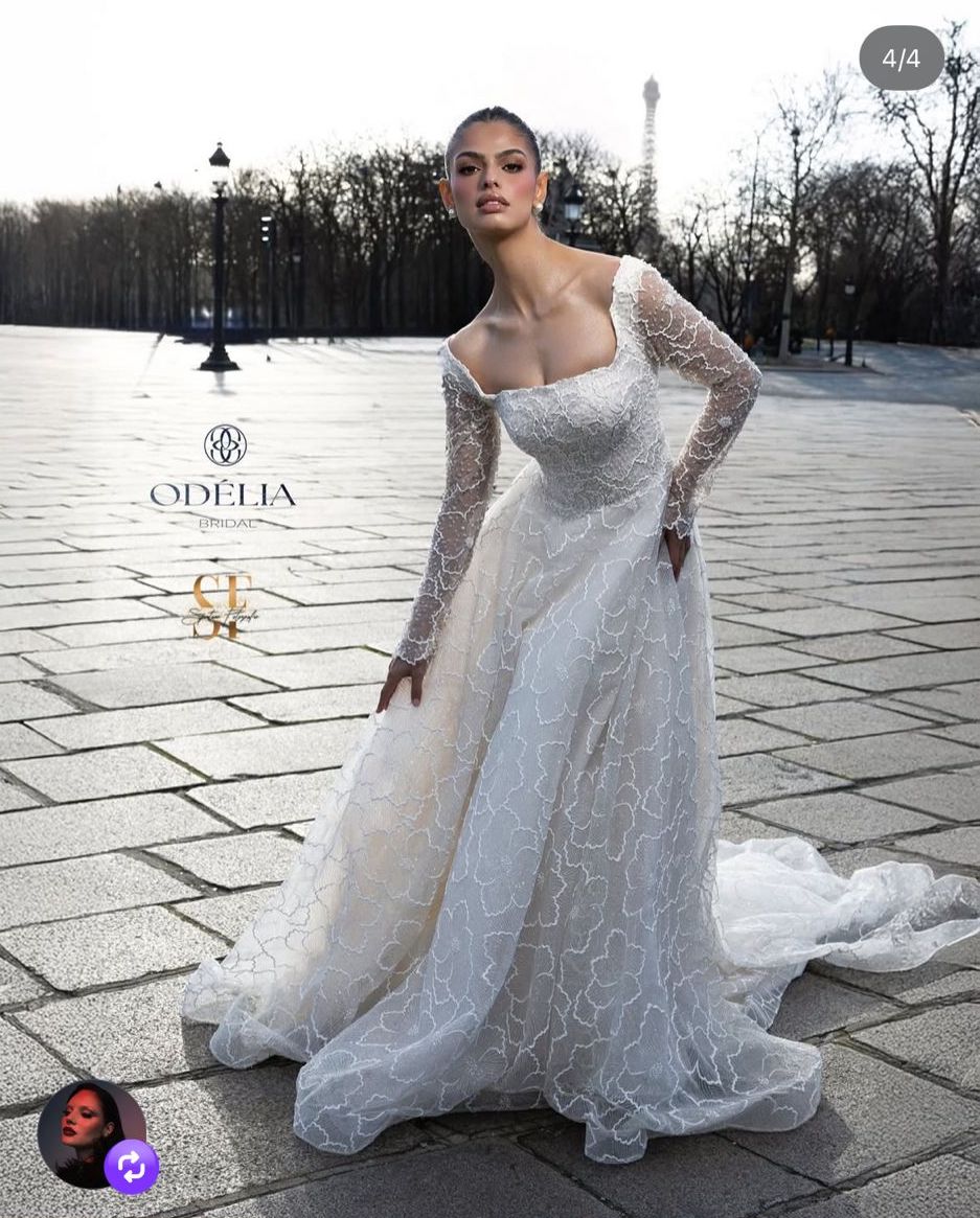 Kanten bruidsjurk Parijs