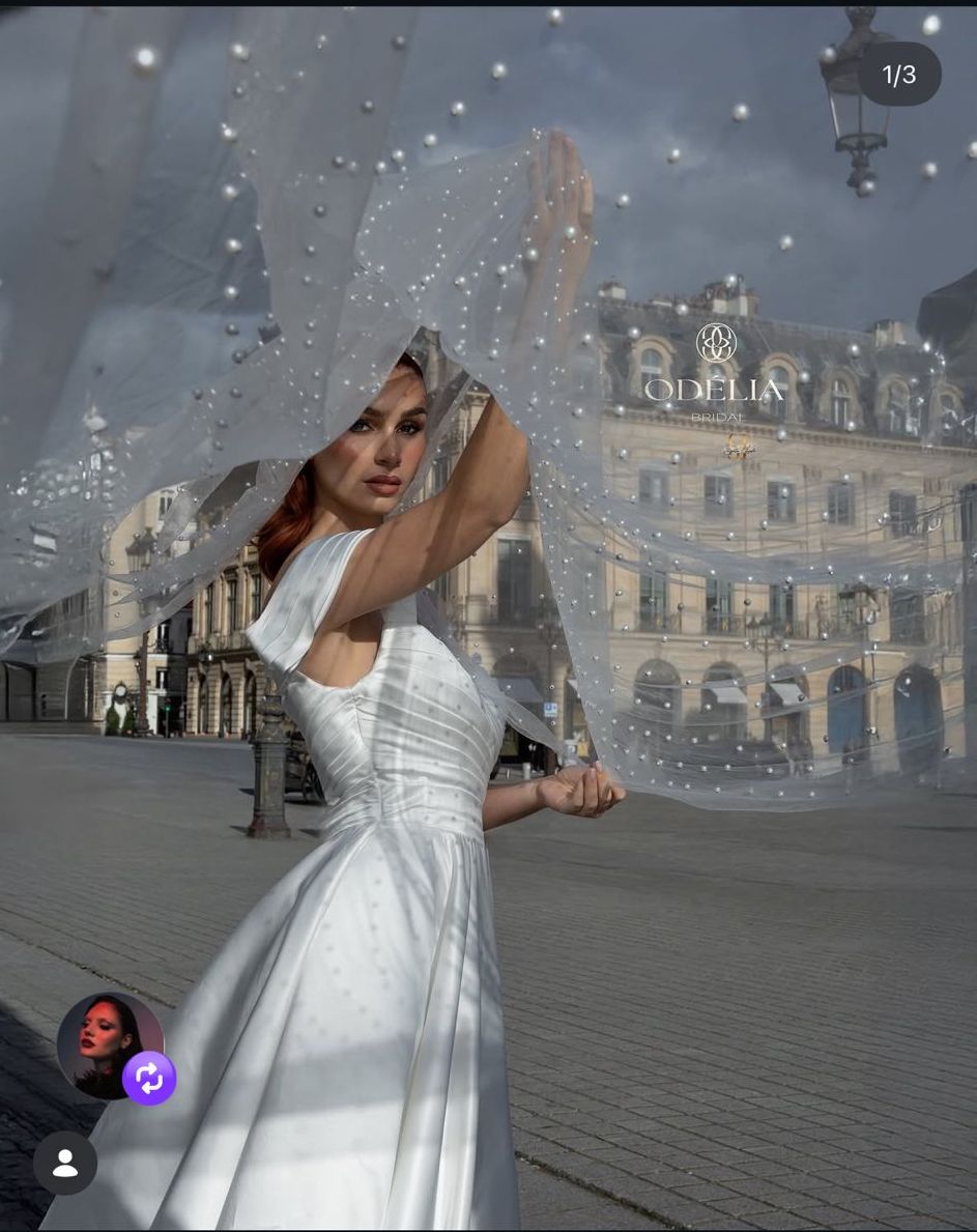 Dramatische sluier fotoshoot